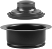 Garbage Disposal Flange and Stopper, Durable Gunmetal Black/Gray Stainless Steel Kitchen Sink Flange with Nano Surface, Fits 3-1/2 Inch Standard Sink